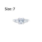 Asfour Crystal Drew Ring Inlaid With Emerald Zircon Stones In 925 Sterling Silver-RM0123-7