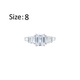 Asfour Crystal Drew Ring Inlaid With Emerald Zircon Stones In 925 Sterling Silver-RM0123-8