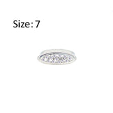 Asfour Crystal Drew Ring With Art Deco Design Inlaid With Zircon In 925 Sterling Silver-RM0125-7