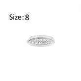 Asfour Crystal Drew Ring With Art Deco Design Inlaid With Zircon In 925 Sterling Silver-RM0125-8