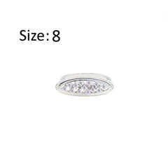 Asfour Crystal Drew Ring With Art Deco Design Inlaid With Zircon In 925 Sterling Silver-RM0125-8