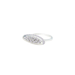 Asfour Crystal Drew Ring With Art Deco Design Inlaid With Zircon In 925 Sterling Silver-RM0125-8