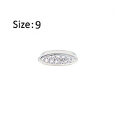 Asfour Crystal Drew Ring With Art Deco Design Inlaid With Zircon In 925 Sterling Silver-RM0125-9
