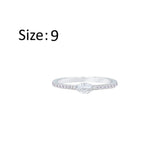 عصفور كريستال خاتم فضة عيار 925 مرصع بفص زركون ماركيز و فصوص الزركون الدائرية RM0133-9