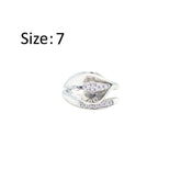 Asfour Crystal Fashion Ring With Tulip Flower Design in 925 Sterling Silver