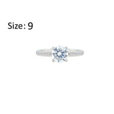 Asfour Crystal Fashion Ring With Round Design Inlaid With Zircon In 925 Sterling Silver-RM0146-9