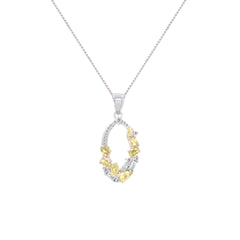 Asfour Crystal Jewelry Set With Yellow Art Deco Design In 925 Sterling Silver-SD0065-WY-7