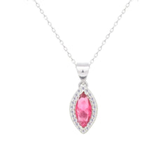 Asfour Crystal Jewelry Set With Dark Rose Marquise Design In 925 Sterling Silver-SD0119-O5-9