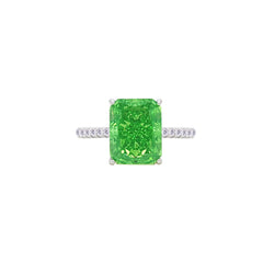 Asfour Crystal Jewelry Set With Emerald Zirocn Stones In 925 Sterling Silver-SD0131-G-7