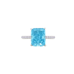 Asfour Creations Jewelry Set With Aquamarine Emerald Design In 925 Sterling Silver – SD0131-M-7