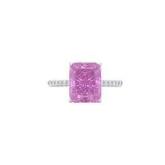 Asfour Crystal Jewelry Set With Amethyst Emerald Design In 925 Sterling Silver-SD0131-T-8