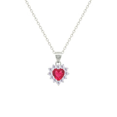 Asfour Crystal Jewelry Set With Dark Rose Heart Design In 925 Sterling Silver-SD0171-A-O5-8