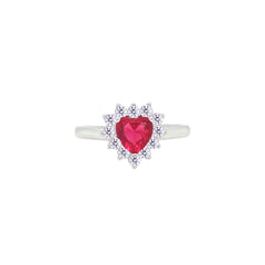 Asfour Crystal Jewelry Set With Dark Rose Heart Design In 925 Sterling Silver-SD0171-A-O5-8