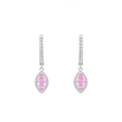 Asfour Crystal Jewelry Set With Rose Marquise Design In 925 Sterling Silver-SD0174-O-9