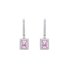 Asfour Crystal Jewelry Set With Rose Emerald Design In 925 Sterling Silver-SD0175-O-8
