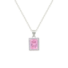 Asfour Crystal Jewelry Set With Rose Emerald Design In 925 Sterling Silver-SD0176-O-7
