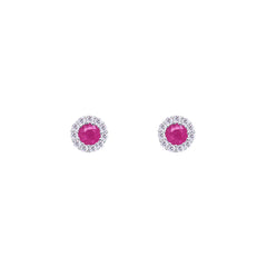 Asfour Creations Jewelry Set With Fuchsia Emerald Design Inlaid With Zircon In 925 Sterling Silver – SM0050-F