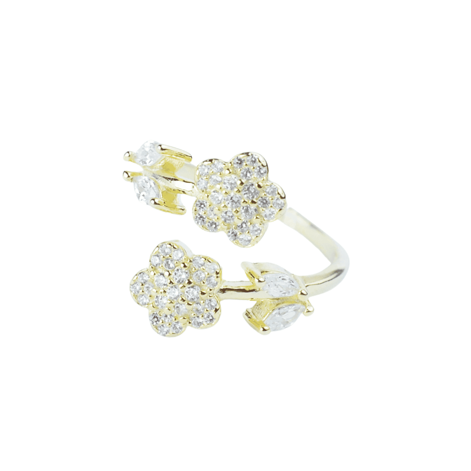 Asfour rounded + tear Zircon Stone 925 Silver Ring - R1770-G