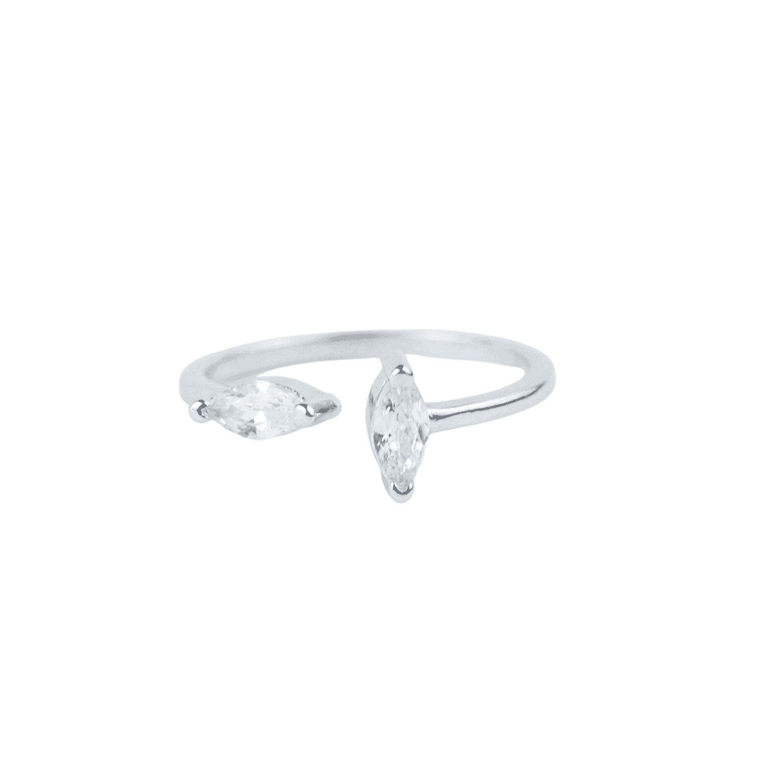 Asfour Tear Zircon Stone 925 Silver Ring - R1772