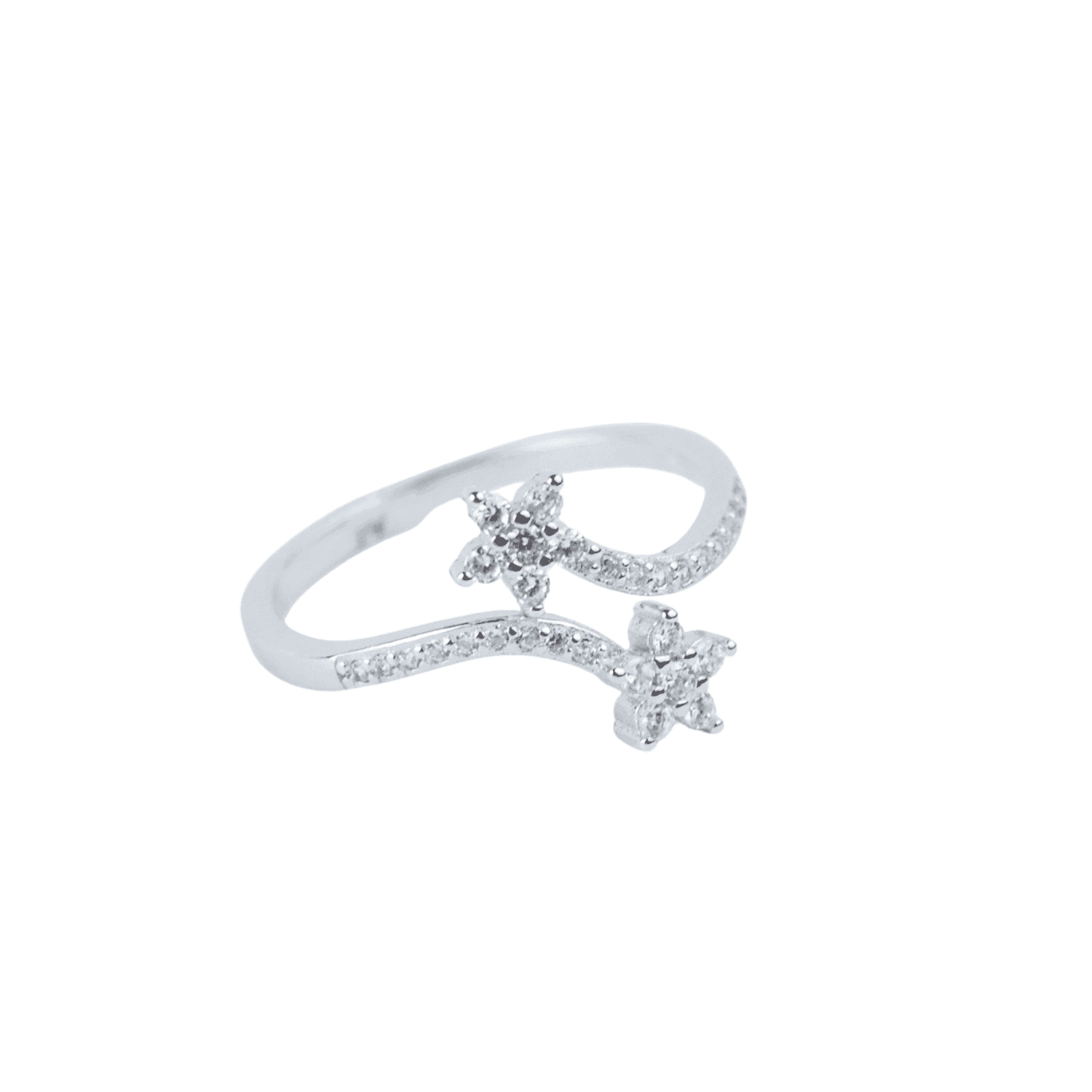 Asfour rounded Zircon Stone 925 Silver Ring - R1773