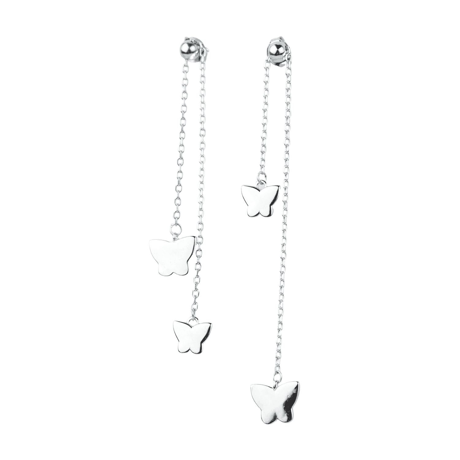 Asfour rounded Zircon Stone 925 Silver earring - E1760