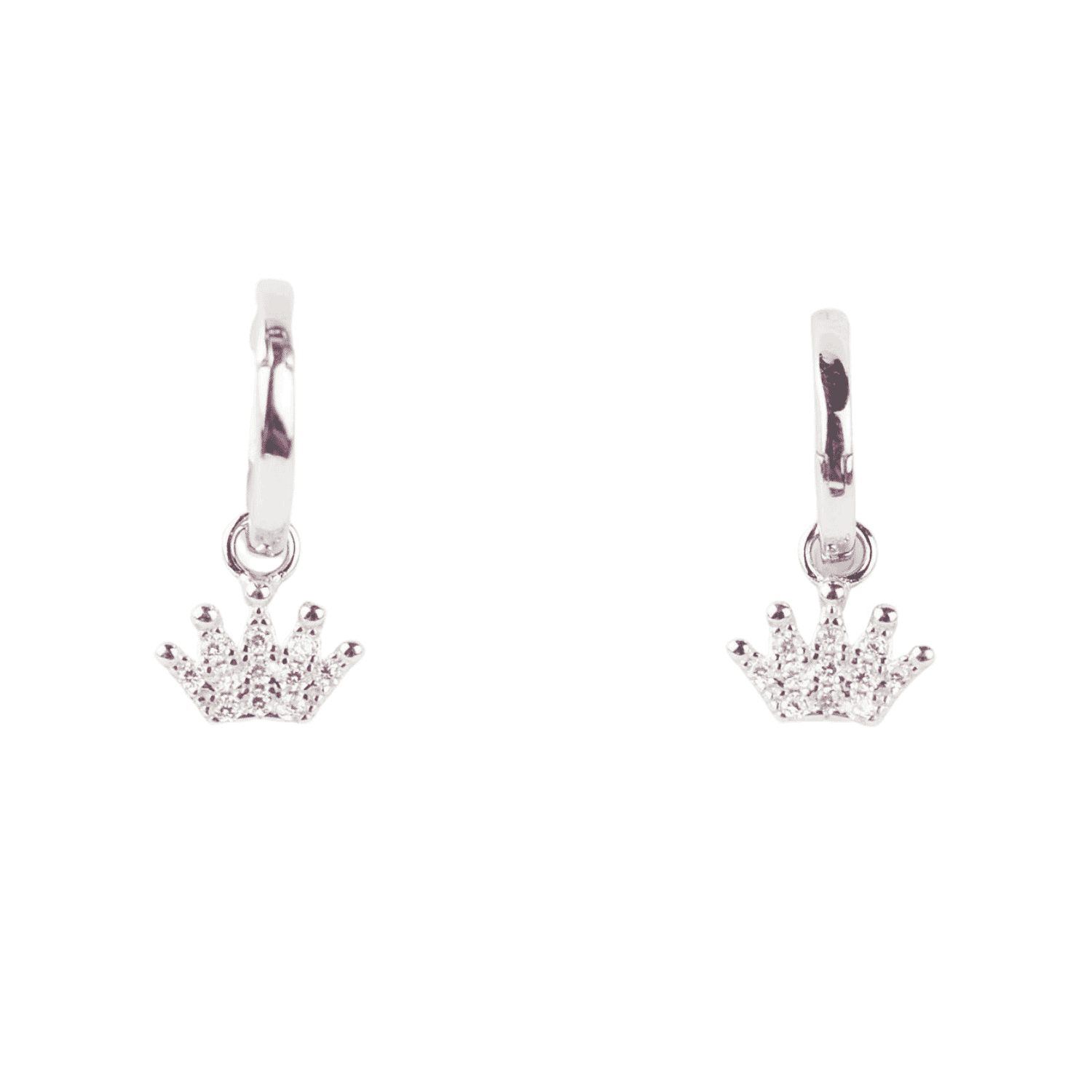 Asfour rounded Zircon Stone 925 Silver earring - E1752