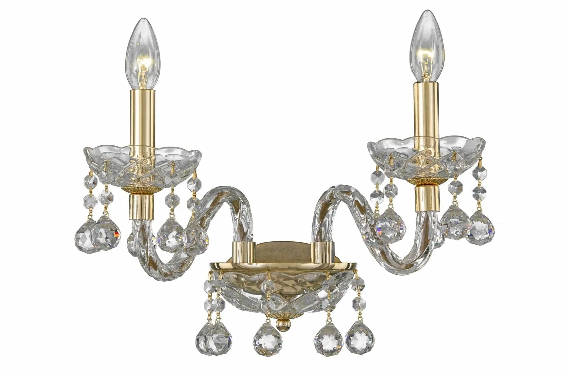 Wall Bracket 185/2 Gold Ball - 2 Bulb