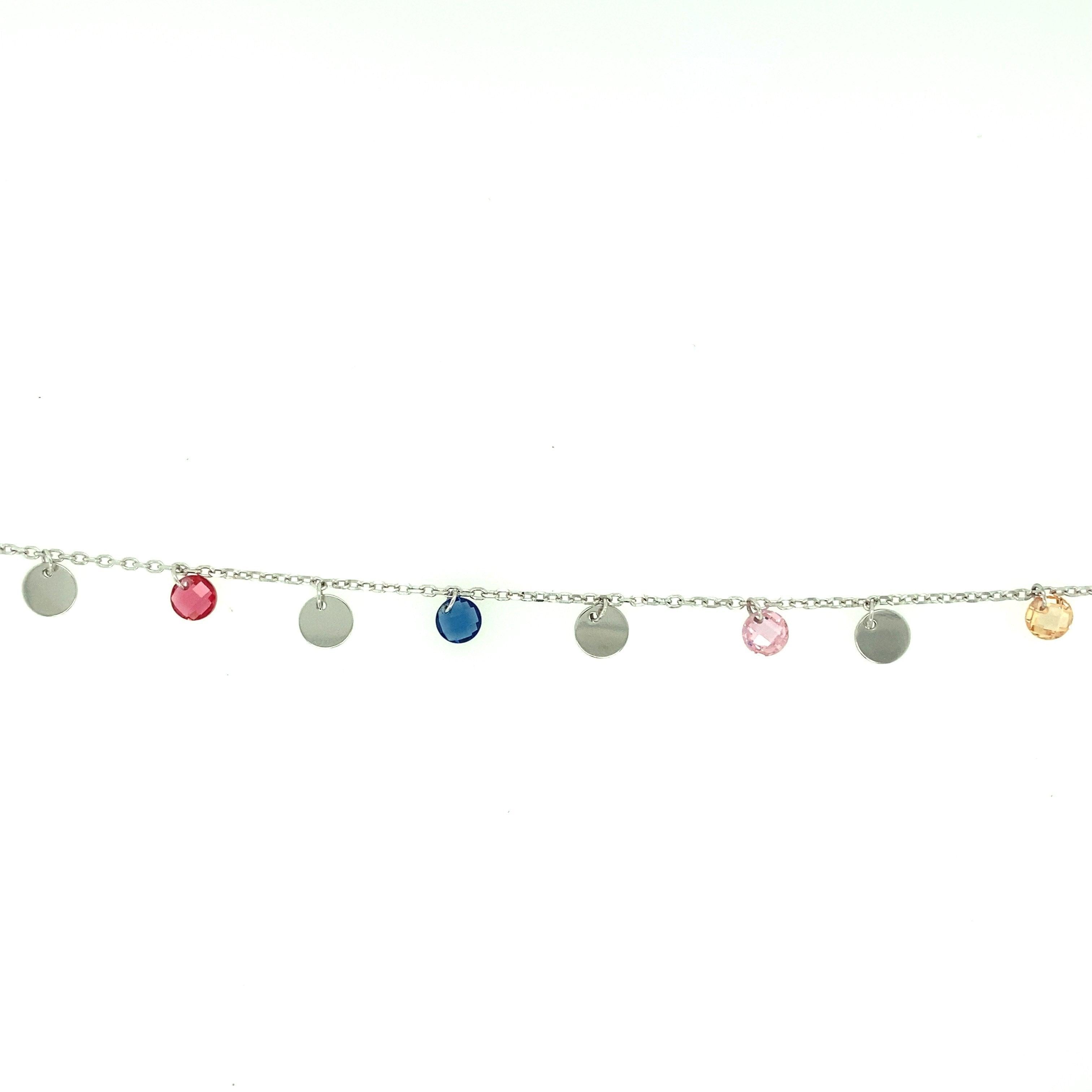 Bracelet b1358-c - 925 Sterling Silver - Asfour Crystal