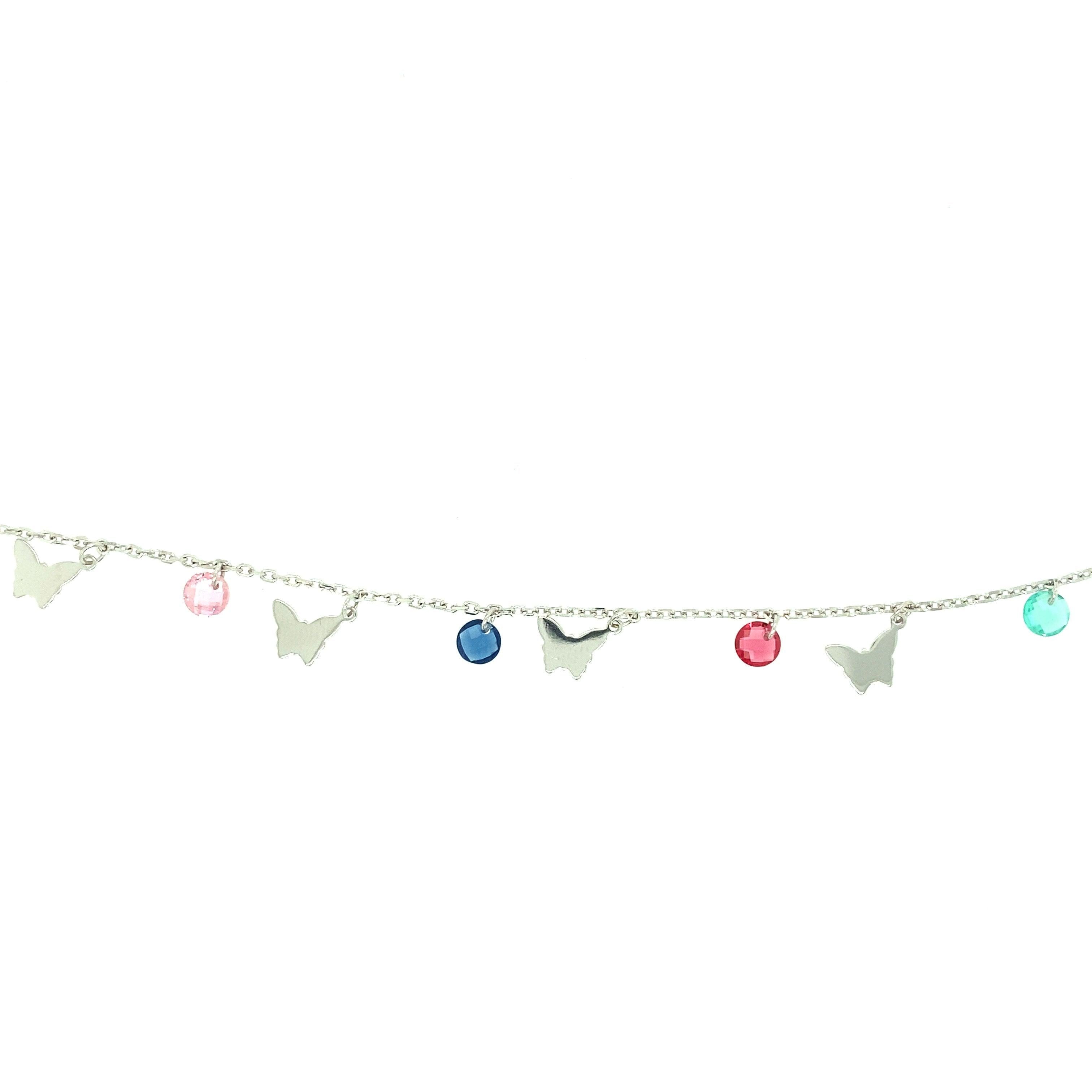 Bracelet b1358-p - 925 Sterling Silver - Asfour Crystal