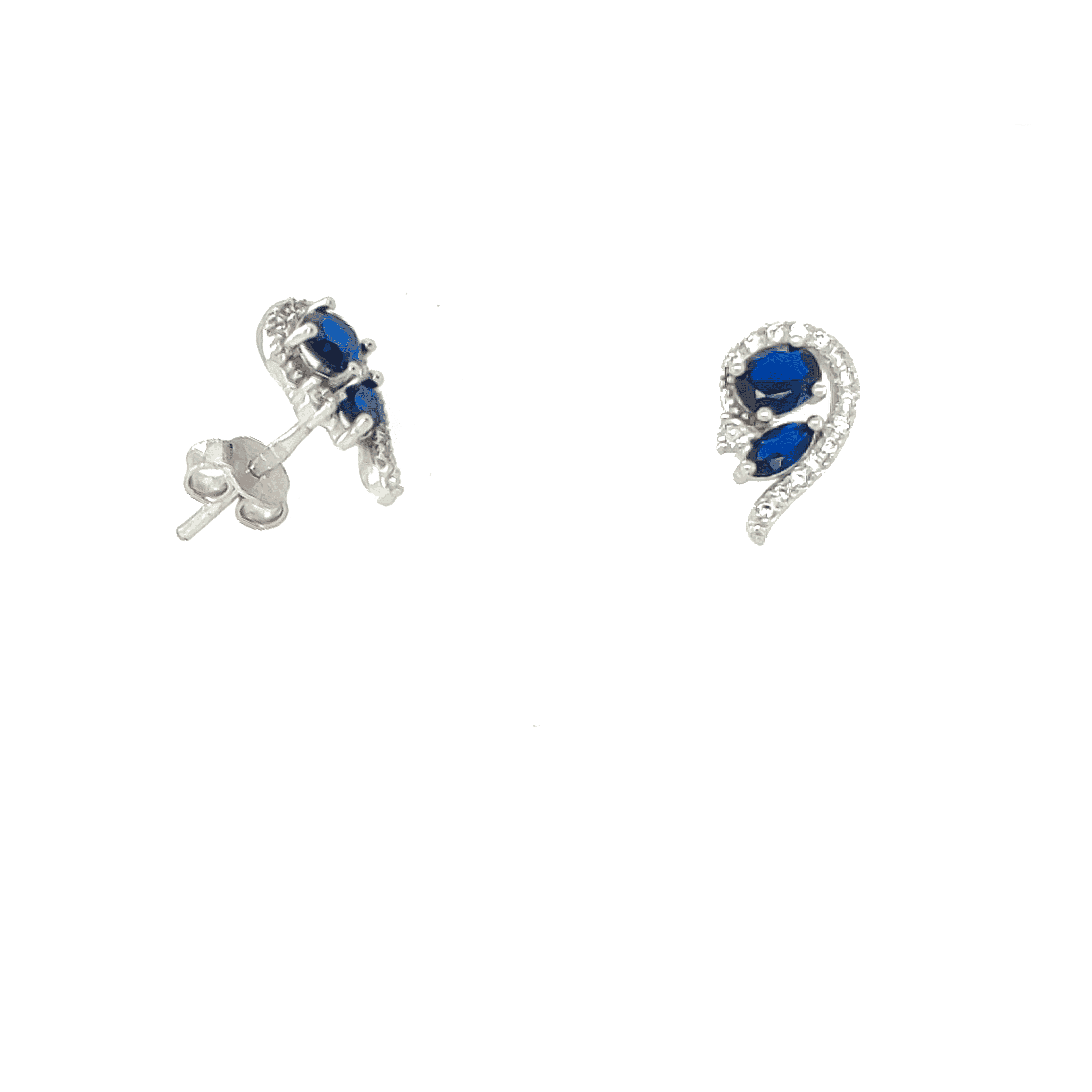 Asfour Stud Earrings In 925 Sterling Silver