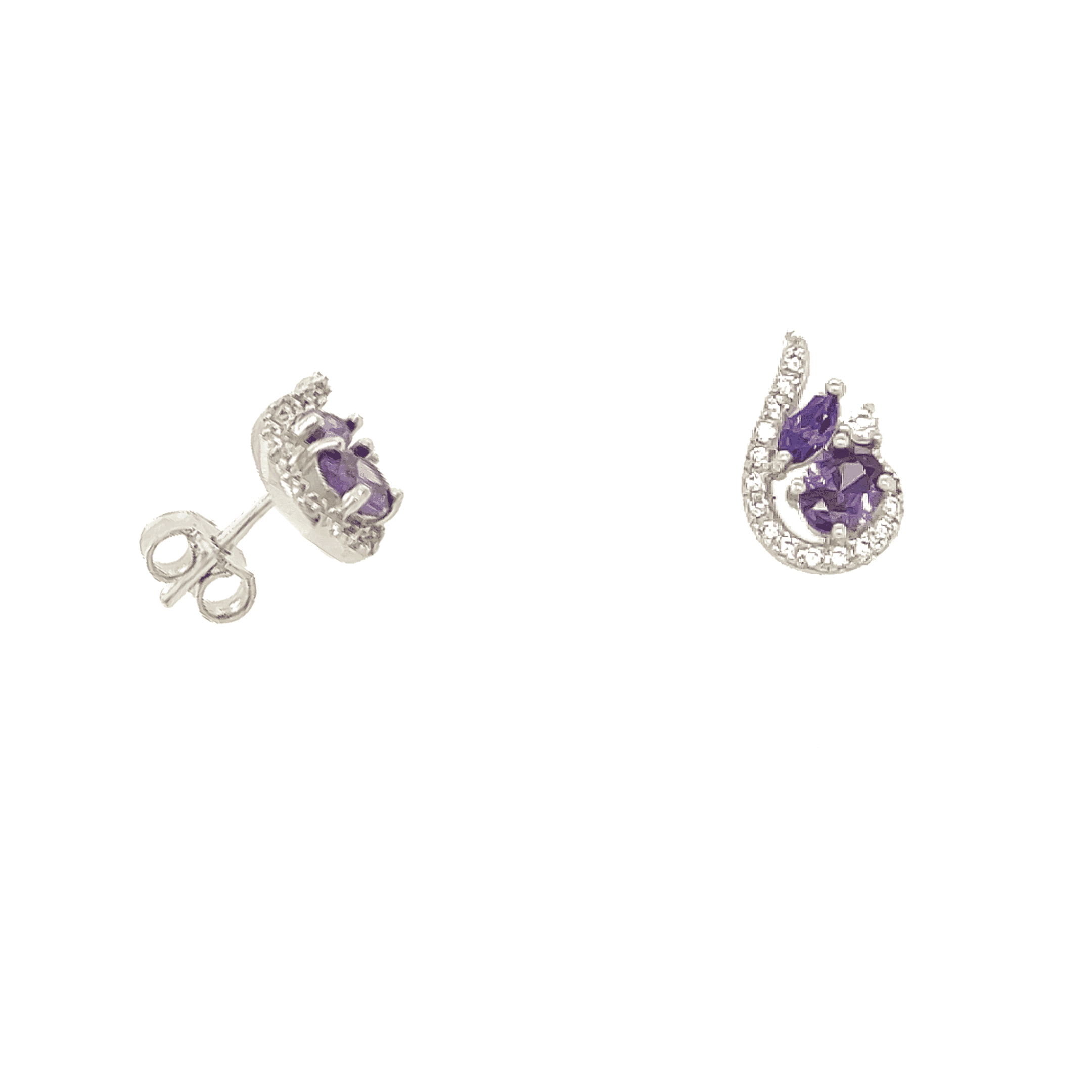 Asfour Stud Earrings In 925 Sterling Silver