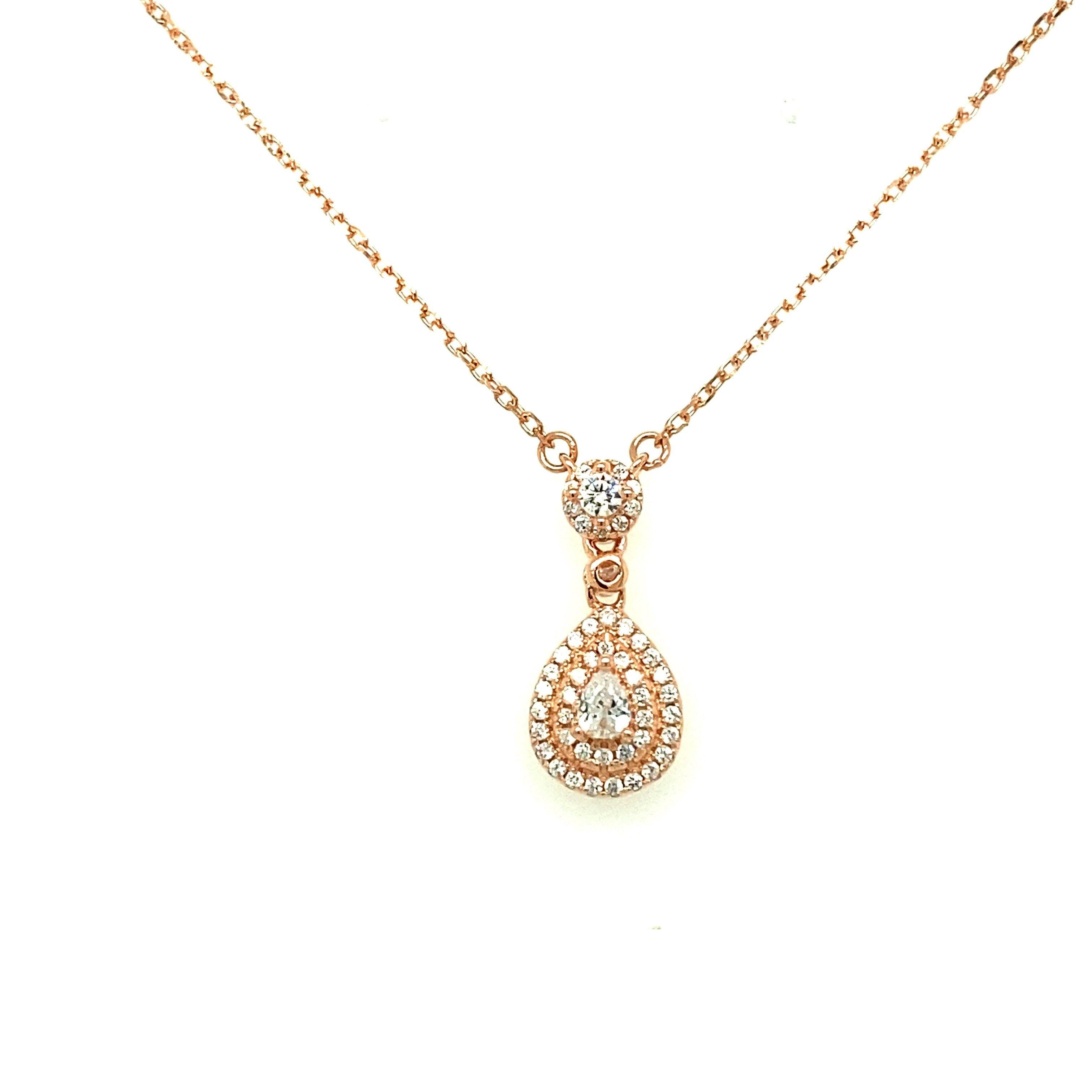 Necklace n1502 - 925 Sterling Silver - Asfour Crystal