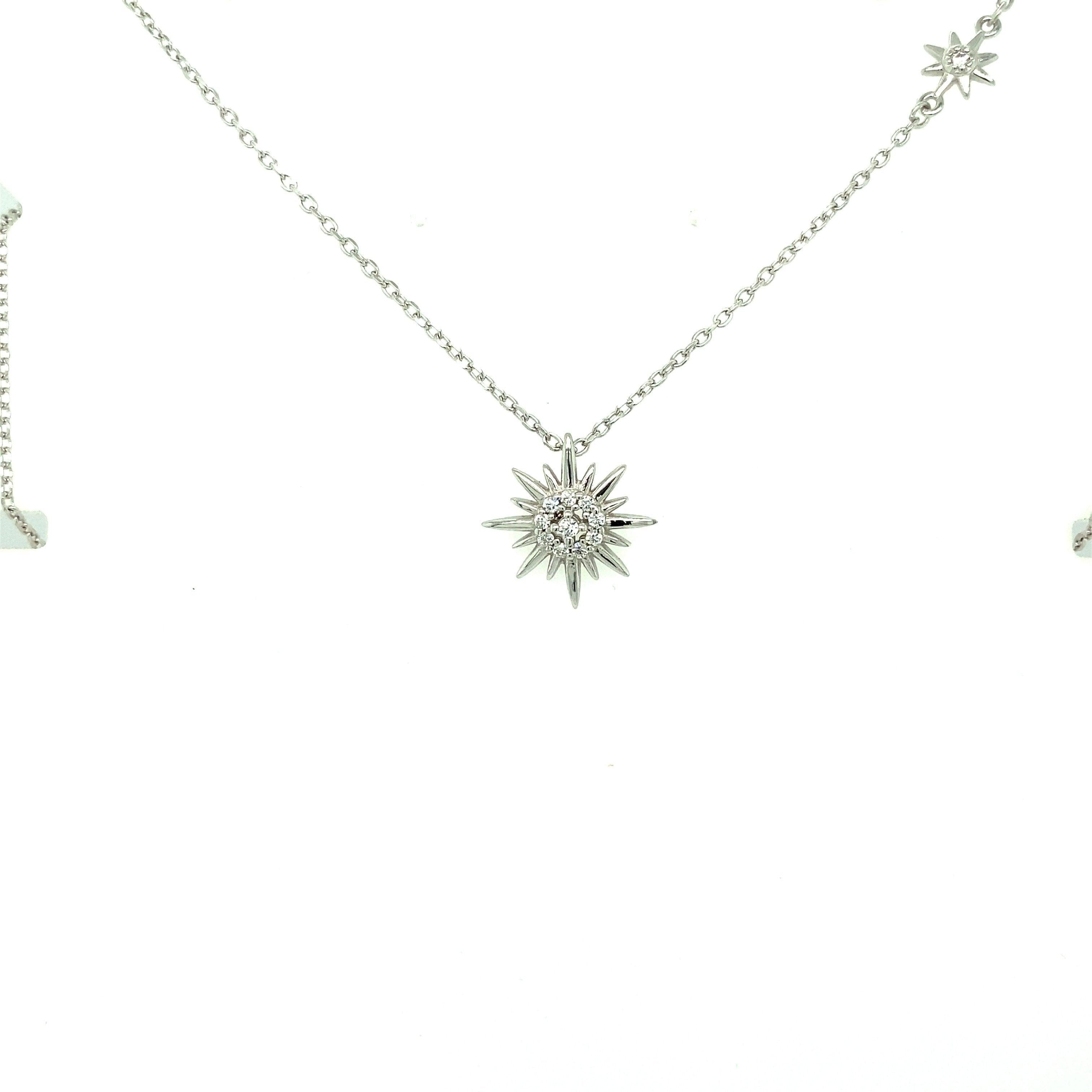 Necklace n1507 - 925 Sterling Silver - Asfour Crystal