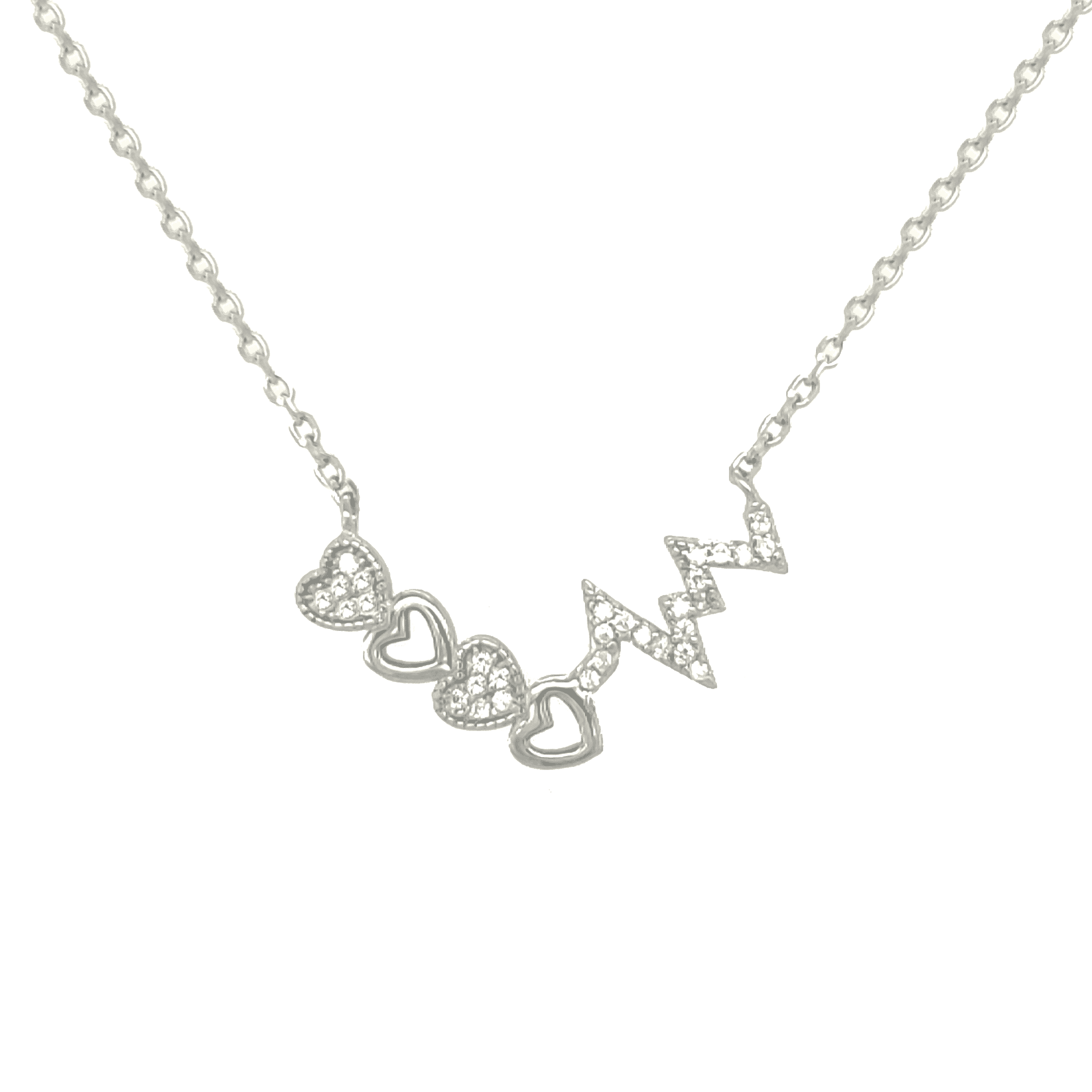 Asfour rounded Zircon Stone Silver 925 Necklace - NR0046