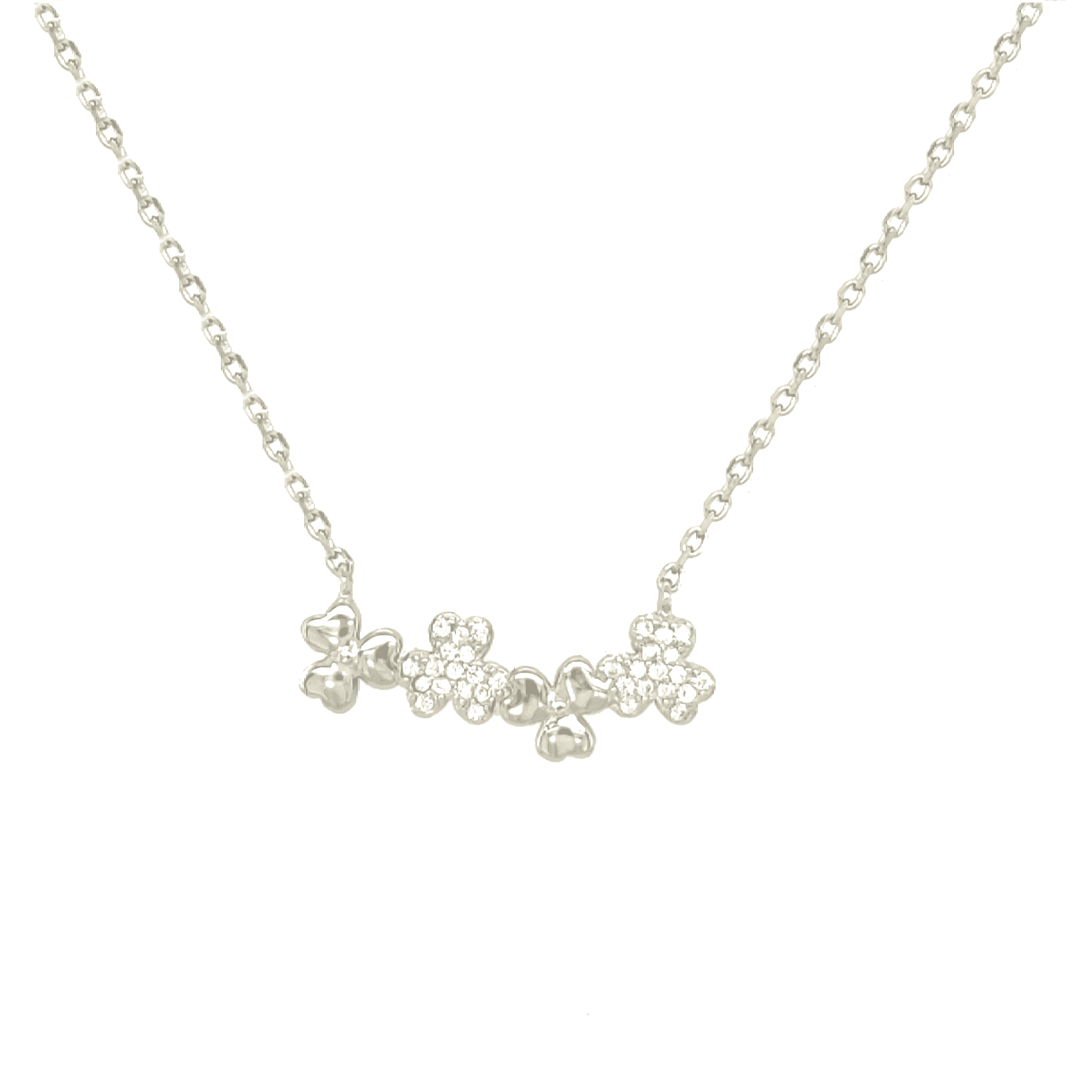 Asfour rounded Zircon Stone Silver 925 Necklace - NR0057