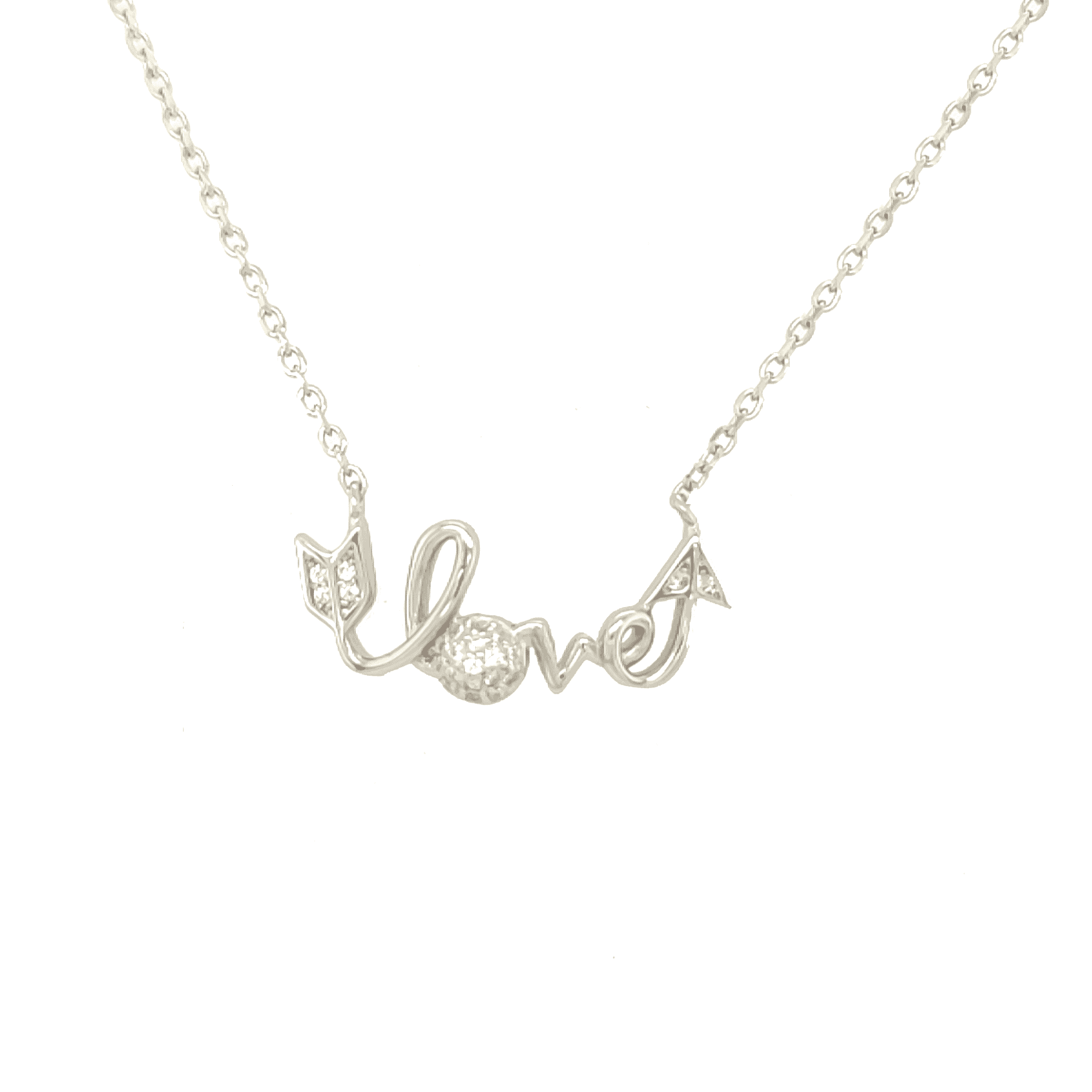 Asfour rounded Zircon Stone Silver 925 Necklace - NR0059