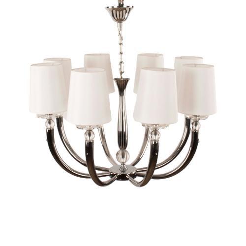 Tiara - Chandelier - 8 Bulbs - Shades - 100 pins -Chrome