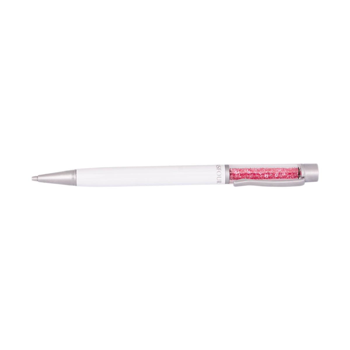 Crystal Mechanical Pencil - Rose - White - Asfour Crystal