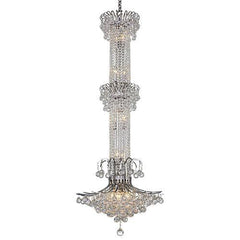 Asfour Crystal - Empire Chandelier - 17 Bulbs - Chrome - Ball Clear