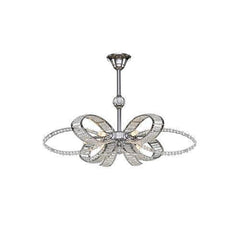 Asfour Crystal - Modern Chandelier - 6 Bulbs - Chrome - Octagon Clear