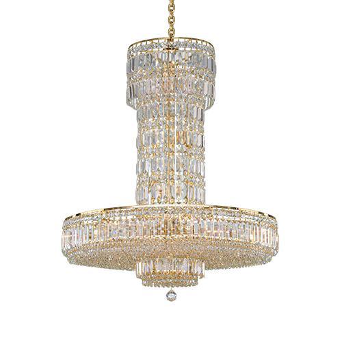 Asfour Crystal - Empire Chandelier - 19 Bulbs - Gold - Ball Clear