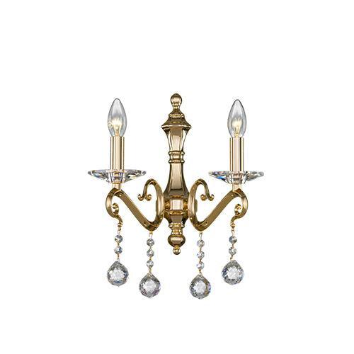 Majestic - 2 Bulbs - Gold - Ball & Octagon Clear