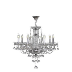 Asfour Crystal - Crystal - 8 Bulbs - Chrome - Bearish Clear
