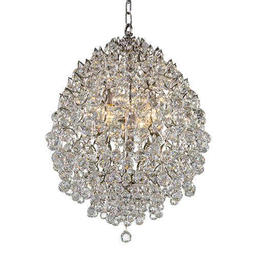 Asfour Crystal - Empire Chandelier - 8 Bulbs - Chrome - Pear Clear