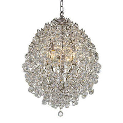 Asfour Crystal - Empire Chandelier - 8 Bulbs - Chrome - Pear Clear