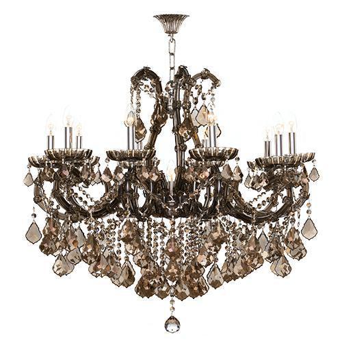 Asfour Crystal - Maria Theresa Chandelier - 19 Bulbs - Chrome - Ball & Drop  Clear