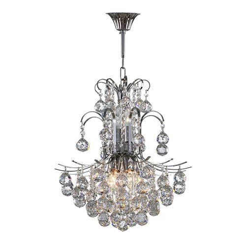 Asfour Crystal - Empire Chandelier - 8 Bulbs - Chrome - Ball Clear