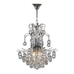 Asfour Crystal - Empire Chandelier - 8 Bulbs - Chrome - Ball Clear