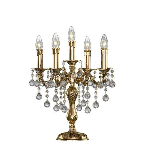 Brass - 5 Bulbs - Gold Oxide - Ball Clear