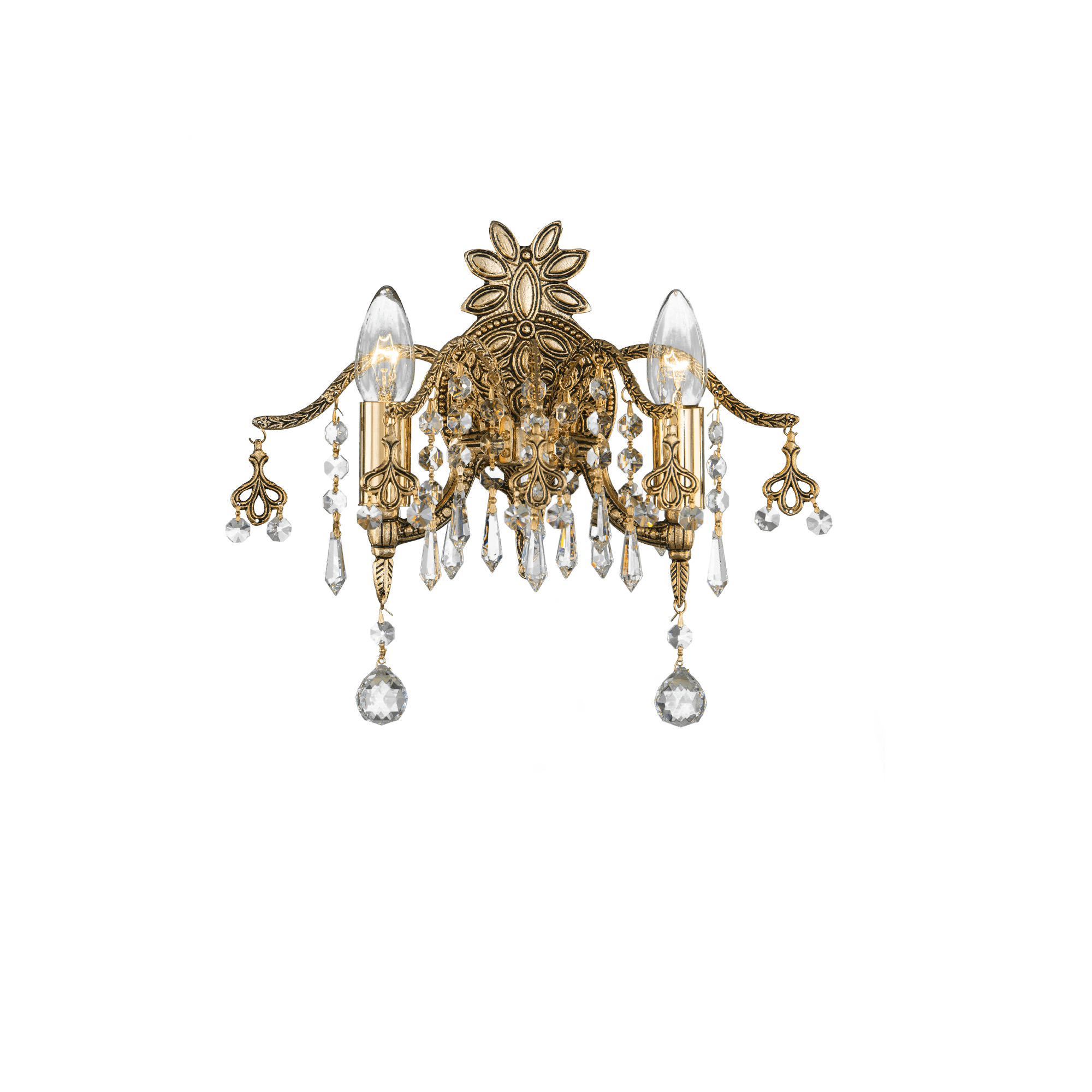 Asfour-Crystal-Lighting-Royal-Collection-Royal-Wall-lamp-2-Bulbs-Gold-Ox